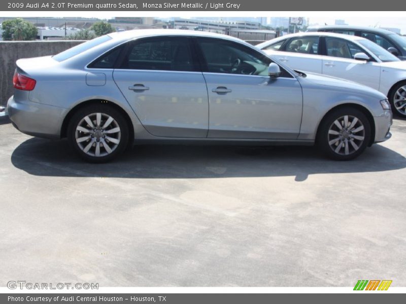Monza Silver Metallic / Light Grey 2009 Audi A4 2.0T Premium quattro Sedan