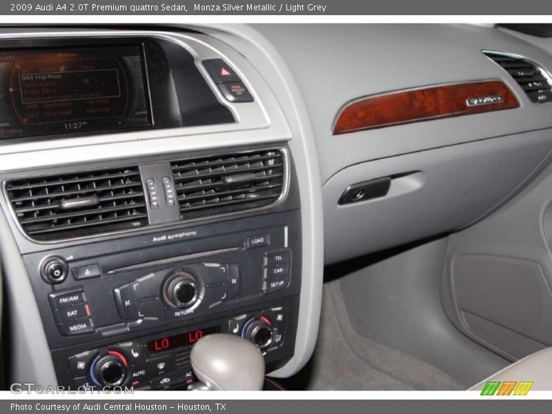 Monza Silver Metallic / Light Grey 2009 Audi A4 2.0T Premium quattro Sedan
