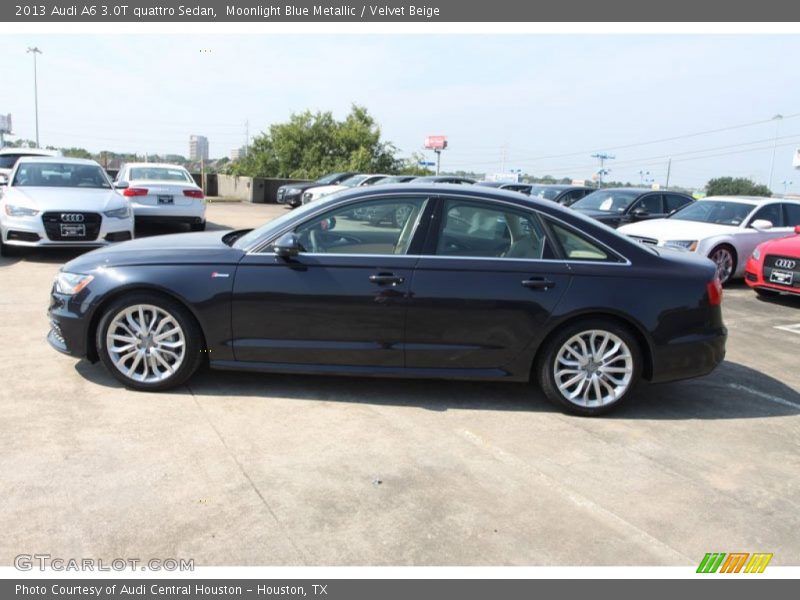 Moonlight Blue Metallic / Velvet Beige 2013 Audi A6 3.0T quattro Sedan