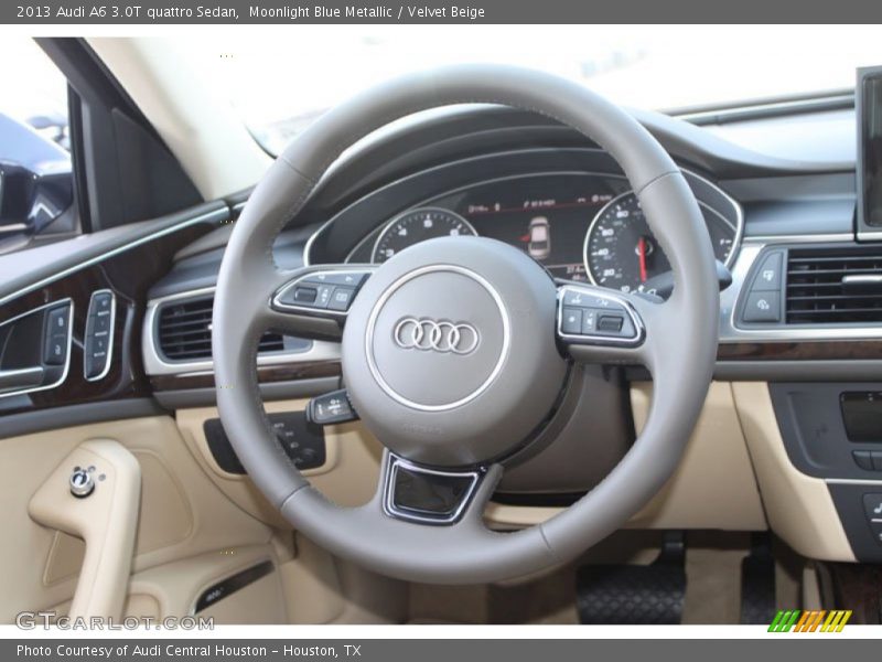 Moonlight Blue Metallic / Velvet Beige 2013 Audi A6 3.0T quattro Sedan