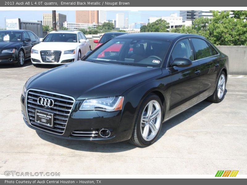 Emerald Black Metallic / Nougat Brown 2013 Audi A8 L 4.0T quattro