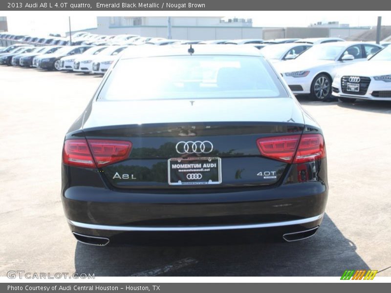 Emerald Black Metallic / Nougat Brown 2013 Audi A8 L 4.0T quattro