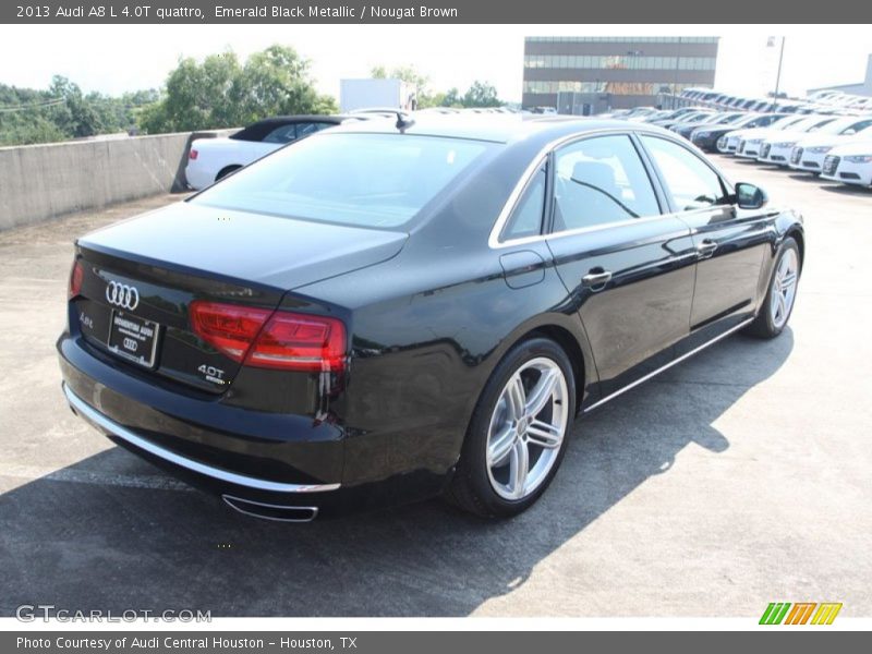 Emerald Black Metallic / Nougat Brown 2013 Audi A8 L 4.0T quattro