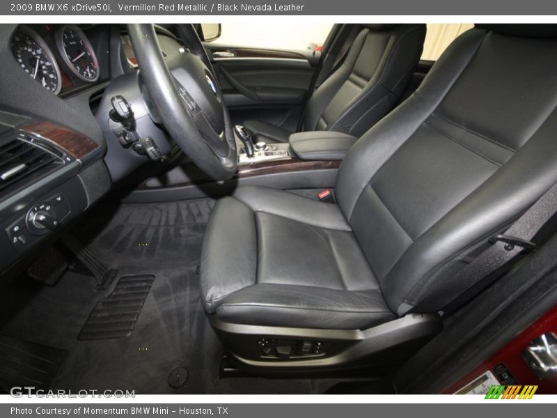 Front Seat of 2009 X6 xDrive50i