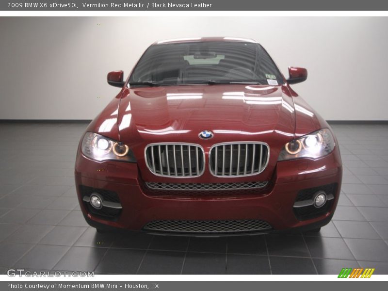 Vermilion Red Metallic / Black Nevada Leather 2009 BMW X6 xDrive50i