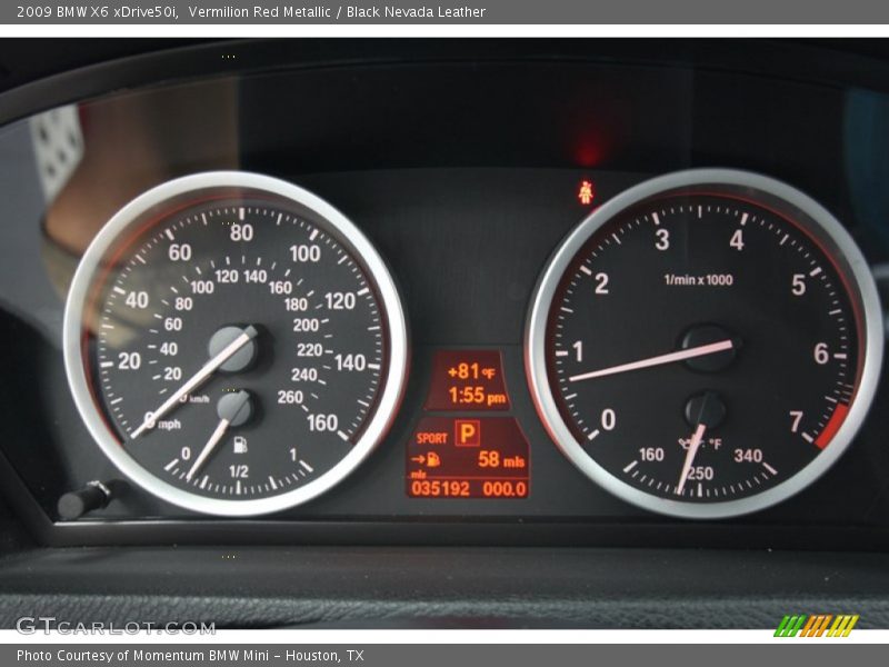  2009 X6 xDrive50i xDrive50i Gauges