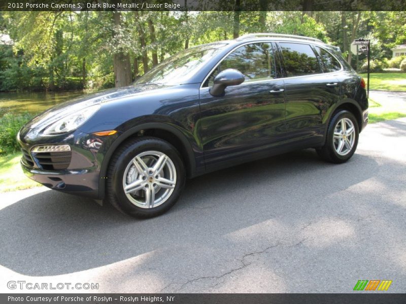 Dark Blue Metallic / Luxor Beige 2012 Porsche Cayenne S