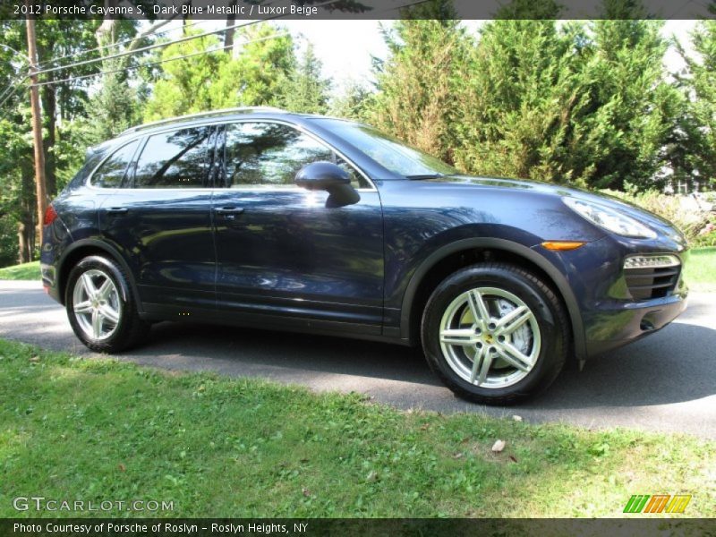 Dark Blue Metallic / Luxor Beige 2012 Porsche Cayenne S
