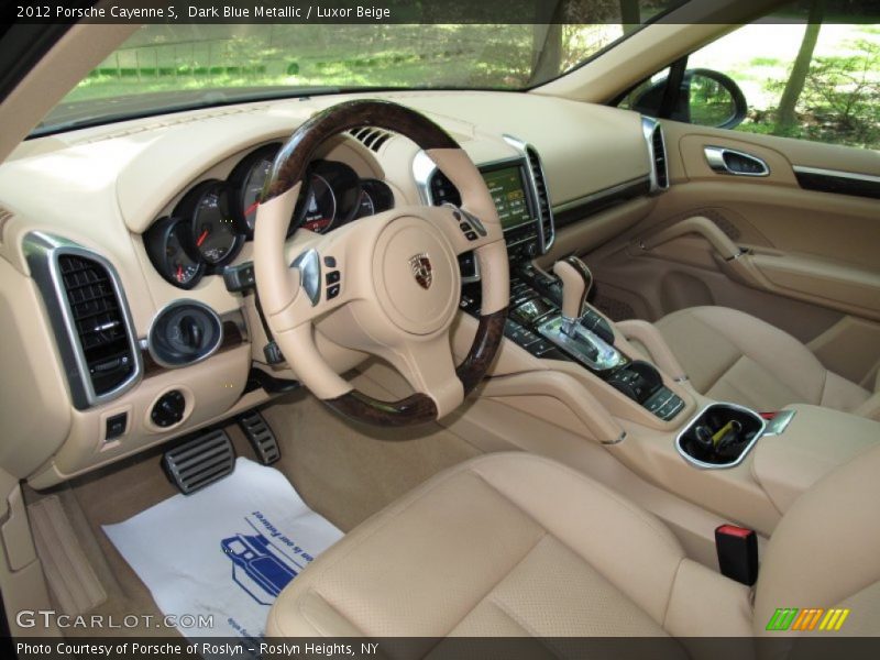 Dark Blue Metallic / Luxor Beige 2012 Porsche Cayenne S