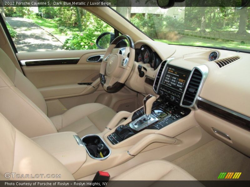 Dark Blue Metallic / Luxor Beige 2012 Porsche Cayenne S
