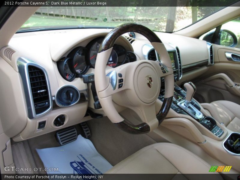Dark Blue Metallic / Luxor Beige 2012 Porsche Cayenne S