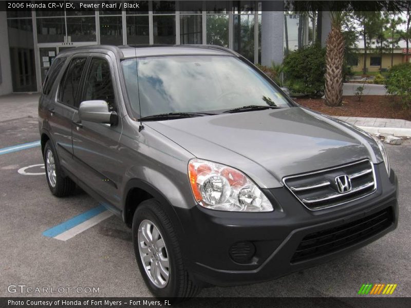 Pewter Pearl / Black 2006 Honda CR-V EX