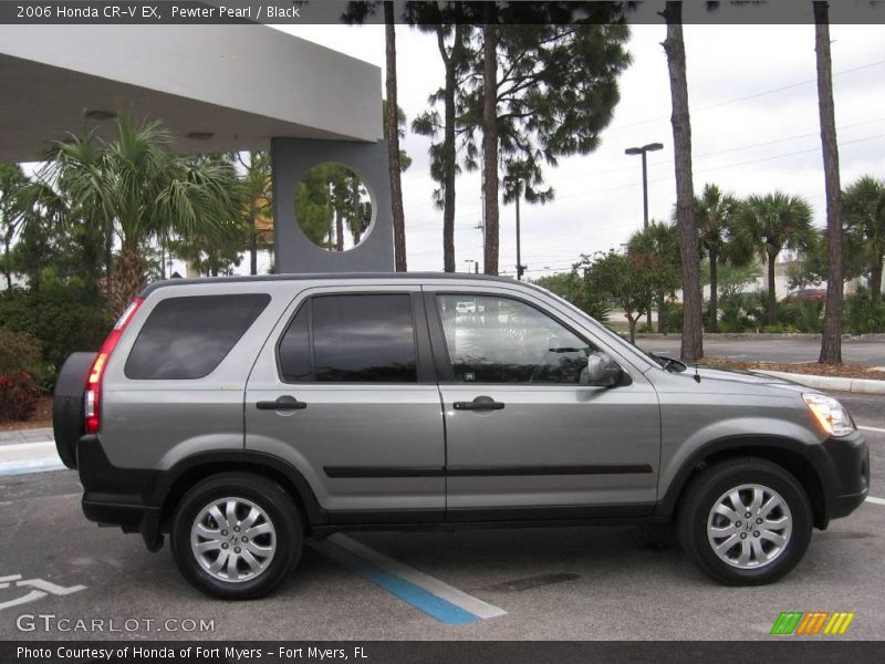 Pewter Pearl / Black 2006 Honda CR-V EX