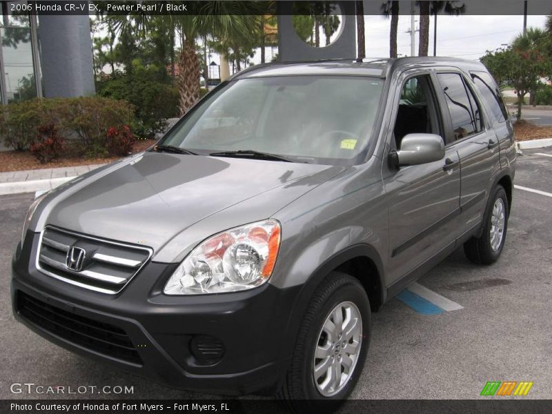 Pewter Pearl / Black 2006 Honda CR-V EX
