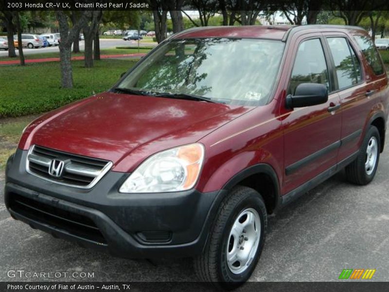 Chianti Red Pearl / Saddle 2003 Honda CR-V LX