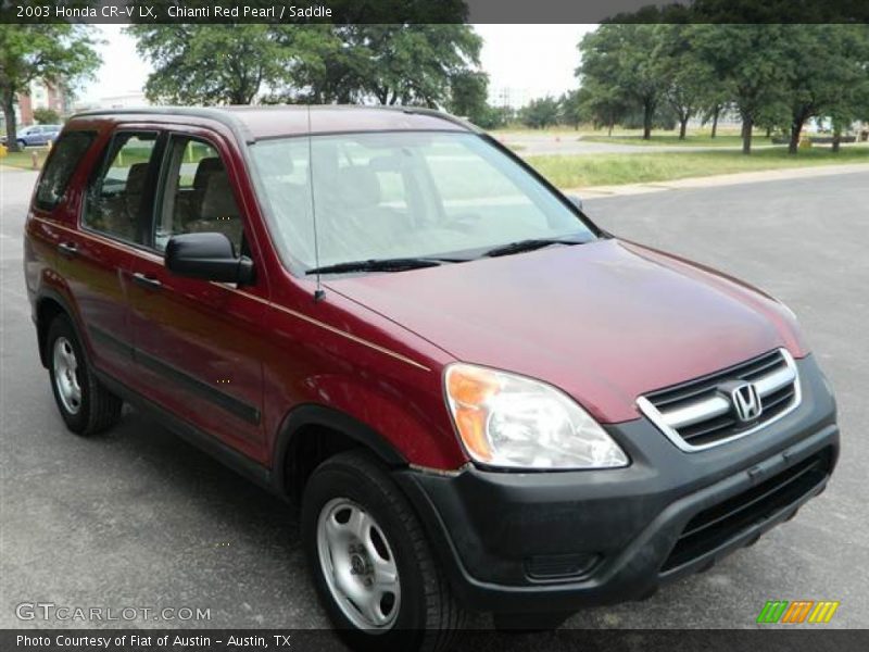 Chianti Red Pearl / Saddle 2003 Honda CR-V LX