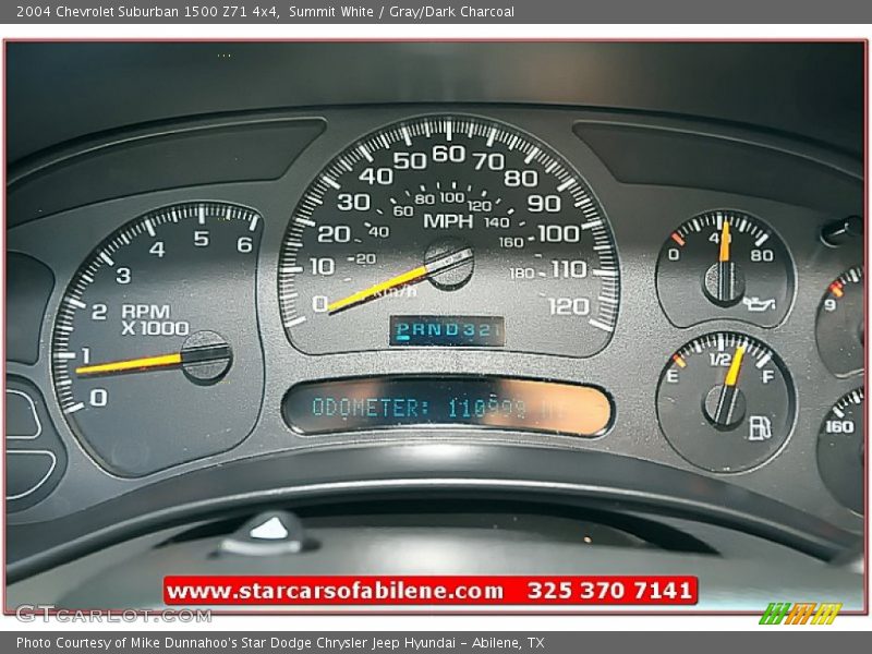 Summit White / Gray/Dark Charcoal 2004 Chevrolet Suburban 1500 Z71 4x4