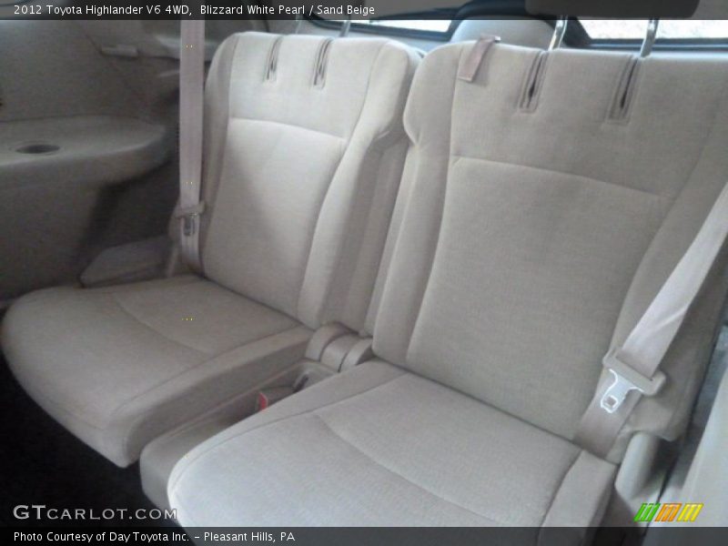 Blizzard White Pearl / Sand Beige 2012 Toyota Highlander V6 4WD