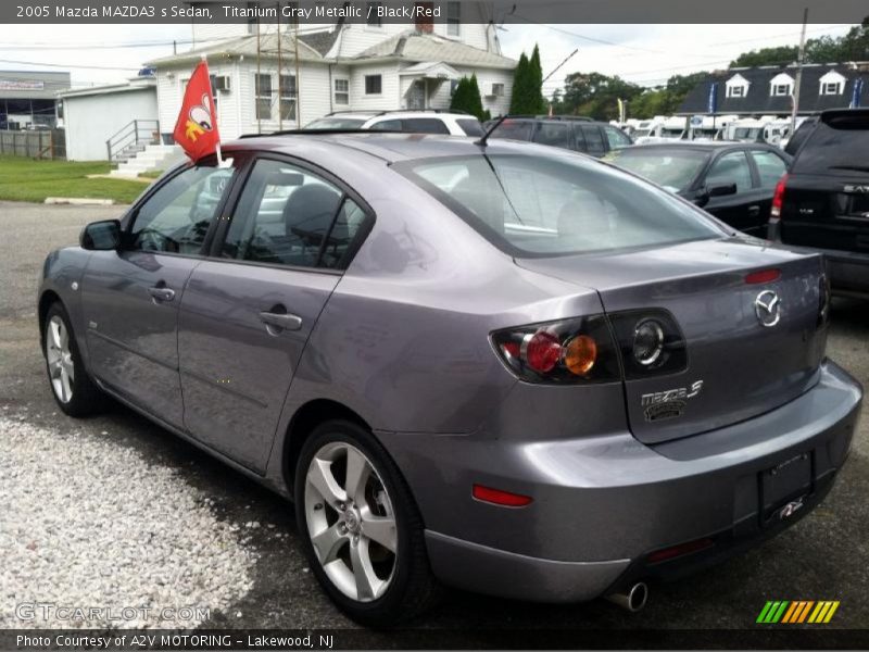 Titanium Gray Metallic / Black/Red 2005 Mazda MAZDA3 s Sedan