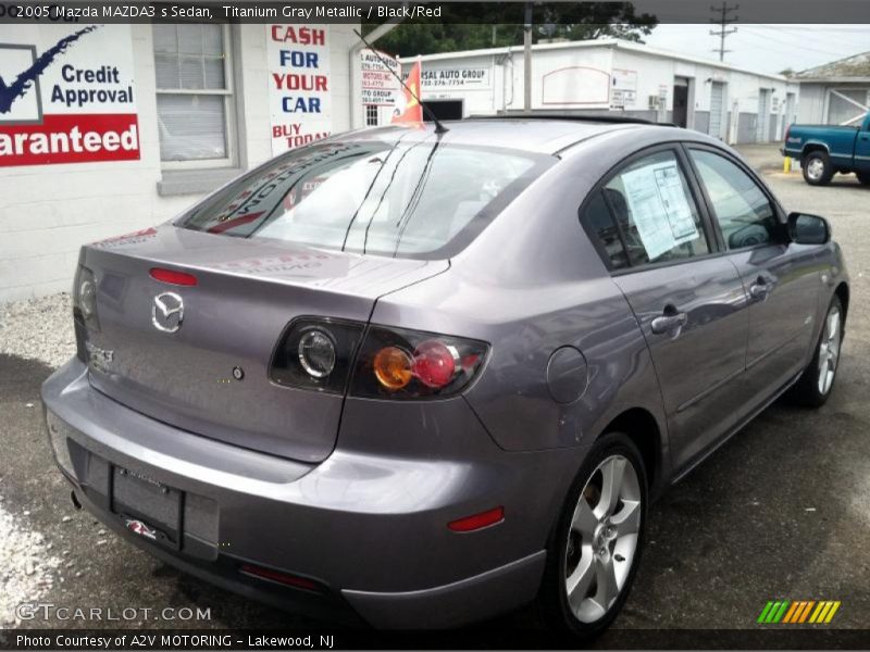 Titanium Gray Metallic / Black/Red 2005 Mazda MAZDA3 s Sedan
