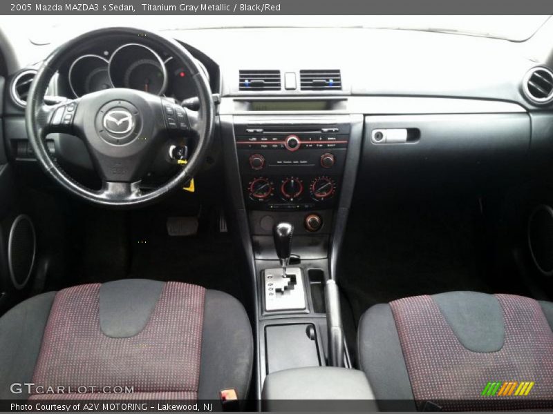 Titanium Gray Metallic / Black/Red 2005 Mazda MAZDA3 s Sedan