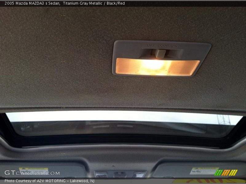 Titanium Gray Metallic / Black/Red 2005 Mazda MAZDA3 s Sedan