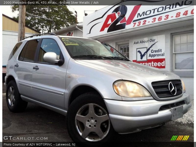Brilliant Silver Metallic / Ash 2000 Mercedes-Benz ML 430 4Matic