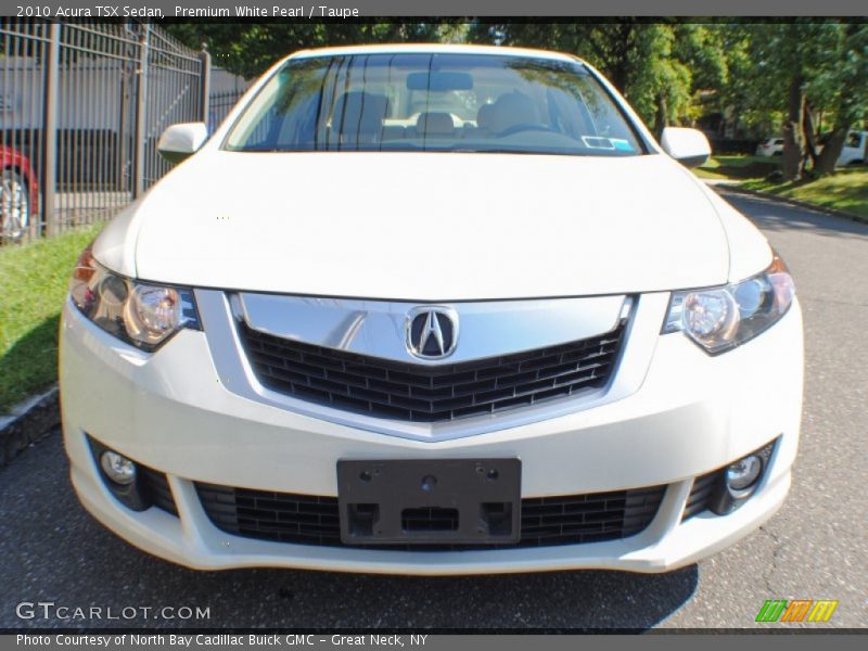 Premium White Pearl / Taupe 2010 Acura TSX Sedan