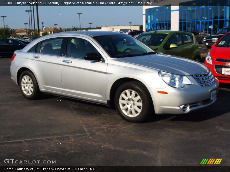Bright Silver Metallic / Dark Slate Gray/Light Slate Gray 2008 Chrysler Sebring LX Sedan