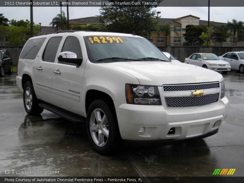 White Diamond Tricoat / Light Titanium/Dark Titanium 2011 Chevrolet Suburban LTZ