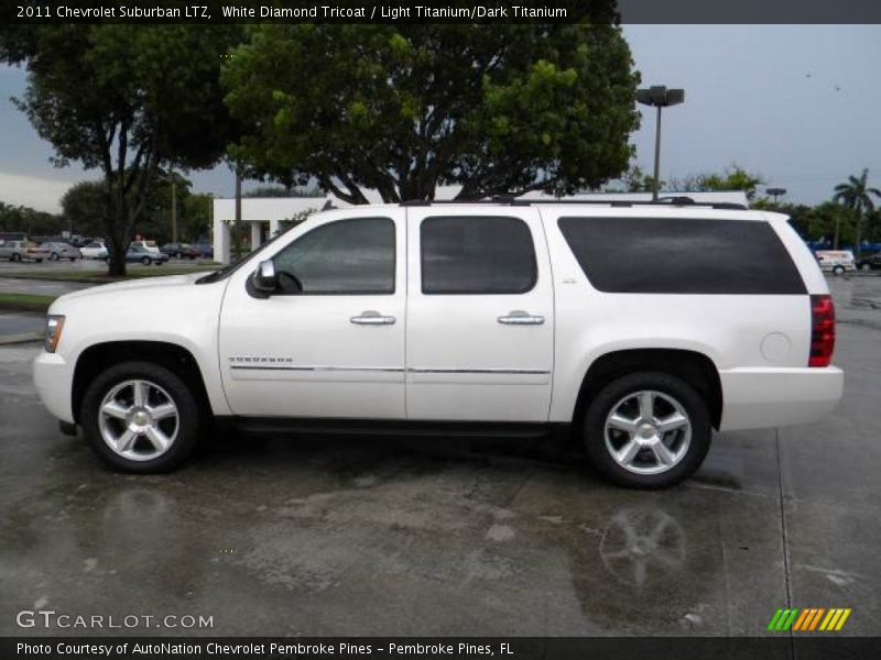 White Diamond Tricoat / Light Titanium/Dark Titanium 2011 Chevrolet Suburban LTZ