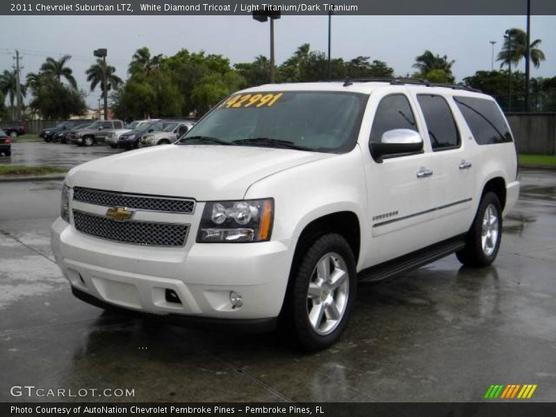 White Diamond Tricoat / Light Titanium/Dark Titanium 2011 Chevrolet Suburban LTZ