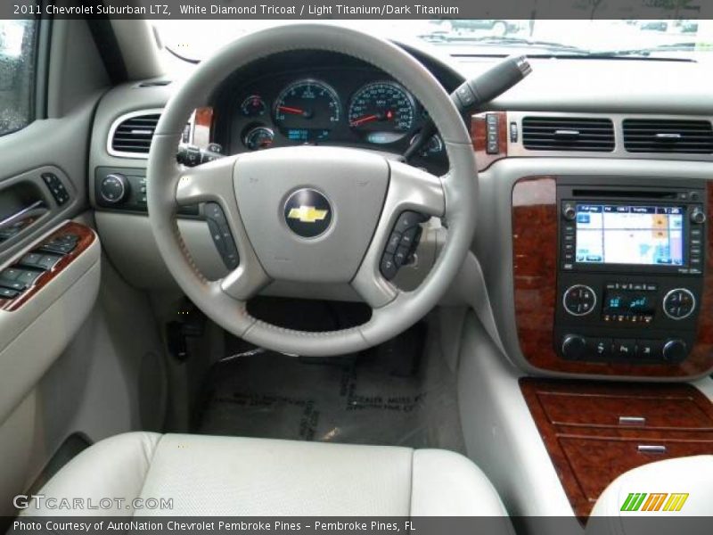 White Diamond Tricoat / Light Titanium/Dark Titanium 2011 Chevrolet Suburban LTZ