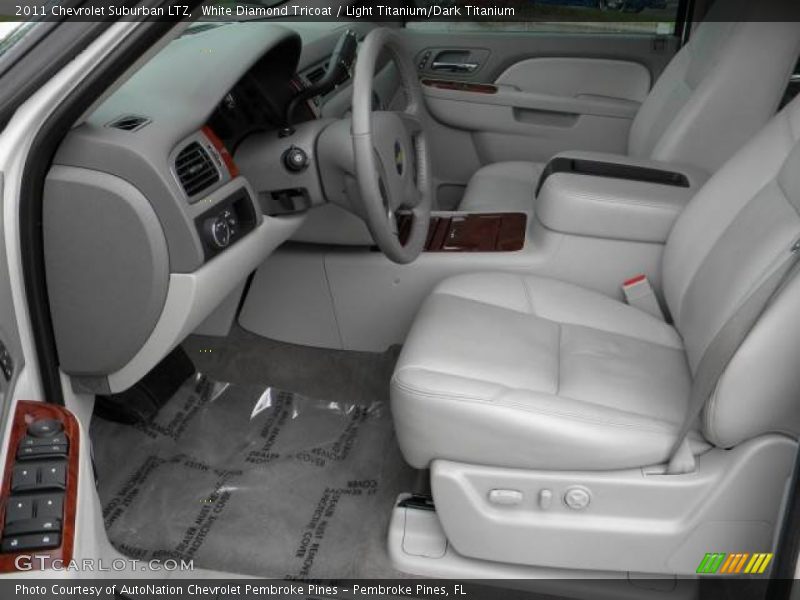 White Diamond Tricoat / Light Titanium/Dark Titanium 2011 Chevrolet Suburban LTZ