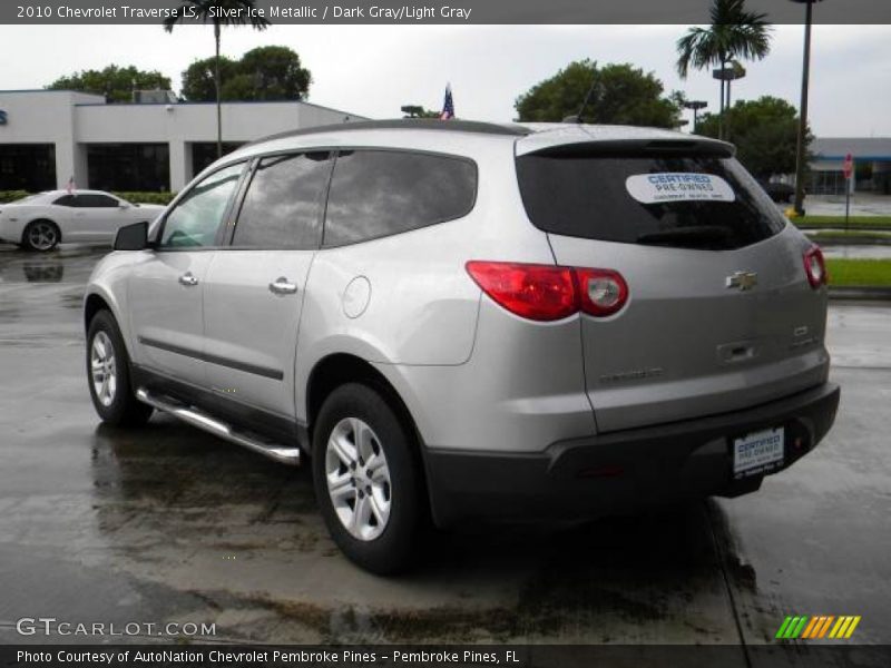 Silver Ice Metallic / Dark Gray/Light Gray 2010 Chevrolet Traverse LS