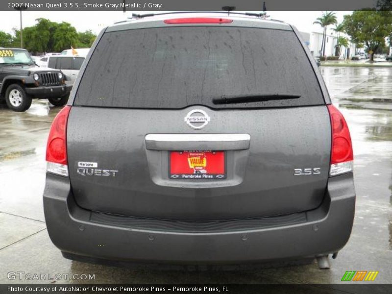 Smoke Gray Metallic / Gray 2007 Nissan Quest 3.5 S