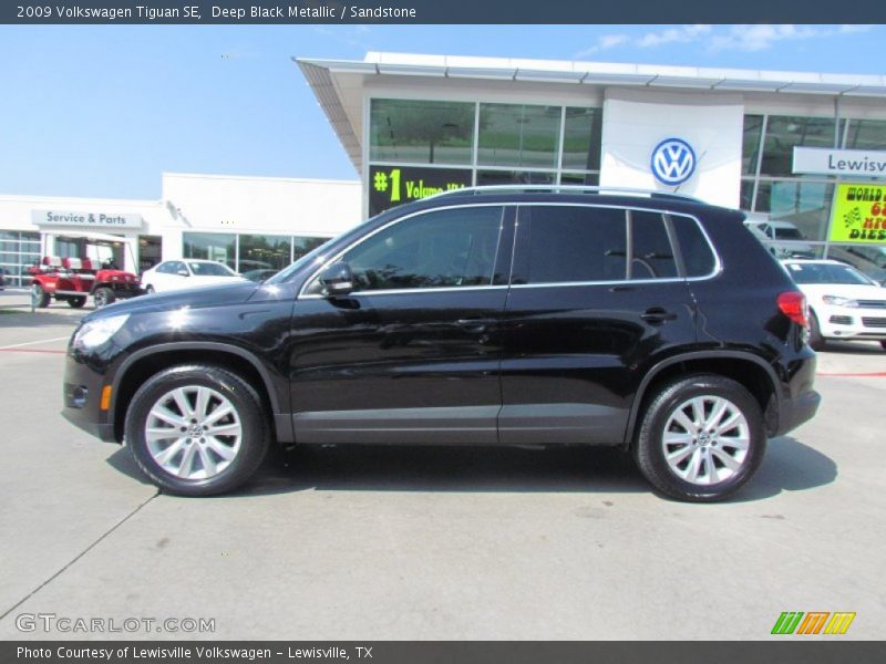 Deep Black Metallic / Sandstone 2009 Volkswagen Tiguan SE