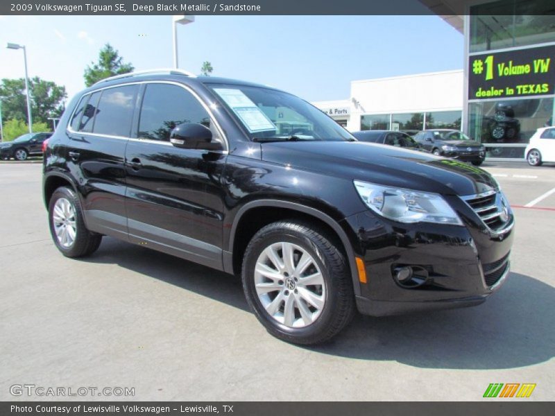 Deep Black Metallic / Sandstone 2009 Volkswagen Tiguan SE