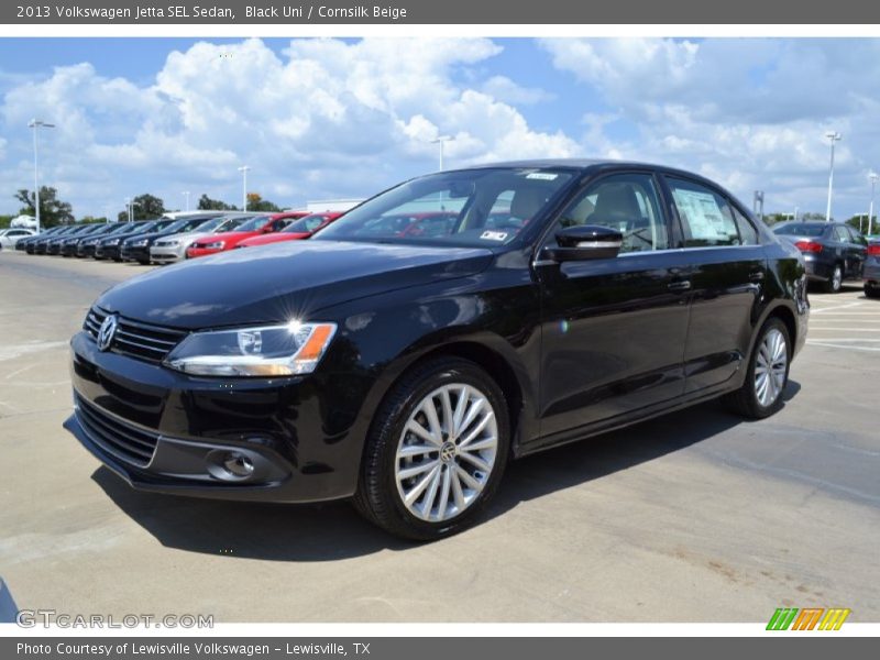 Black Uni / Cornsilk Beige 2013 Volkswagen Jetta SEL Sedan