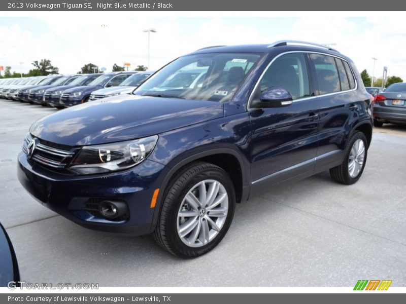 Night Blue Metallic / Black 2013 Volkswagen Tiguan SE