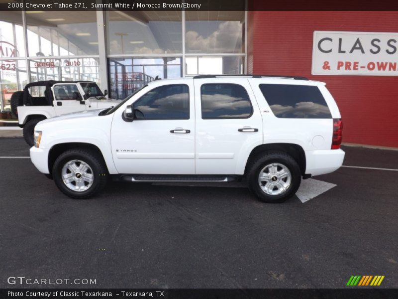 Summit White / Morocco Brown/Ebony 2008 Chevrolet Tahoe Z71