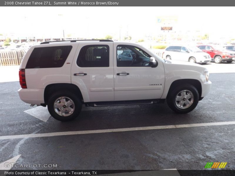 Summit White / Morocco Brown/Ebony 2008 Chevrolet Tahoe Z71