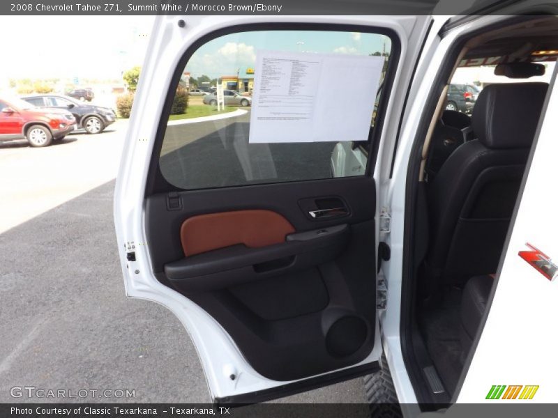 Summit White / Morocco Brown/Ebony 2008 Chevrolet Tahoe Z71