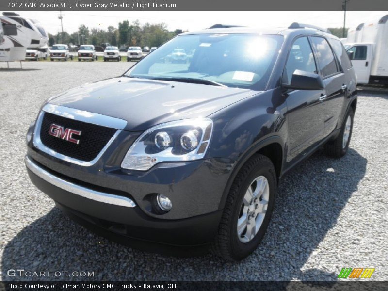 Cyber Gray Metallic / Light Titanium 2012 GMC Acadia SLE
