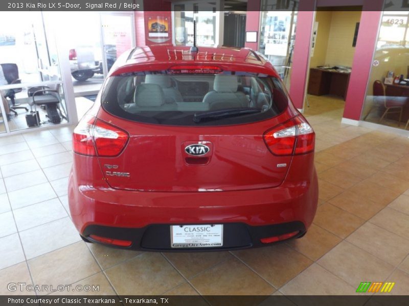 Signal Red / Beige 2013 Kia Rio LX 5-Door