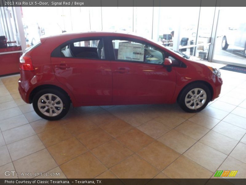 Signal Red / Beige 2013 Kia Rio LX 5-Door