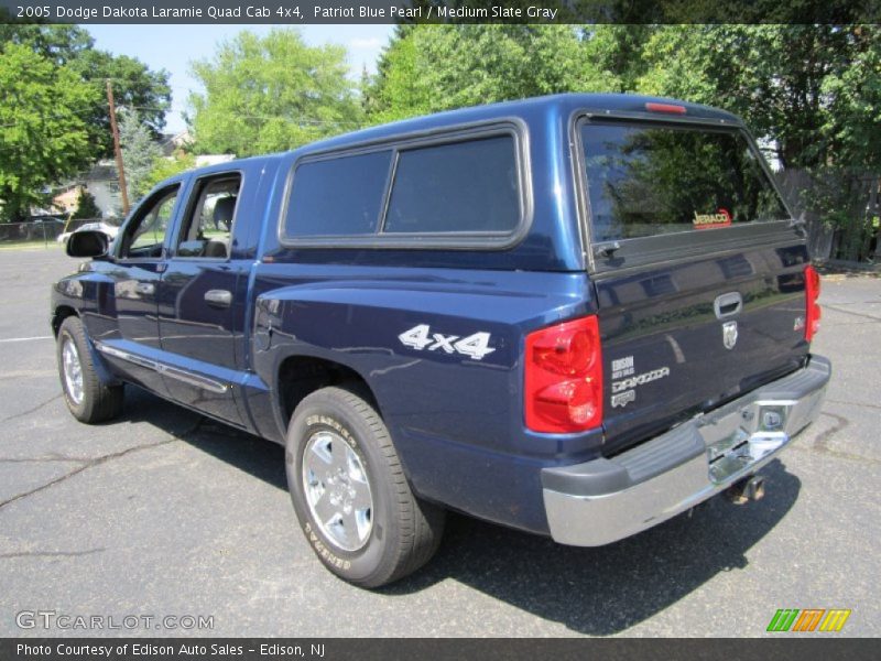Patriot Blue Pearl / Medium Slate Gray 2005 Dodge Dakota Laramie Quad Cab 4x4
