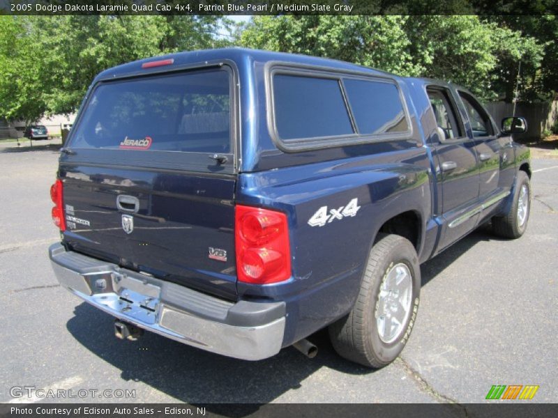 Patriot Blue Pearl / Medium Slate Gray 2005 Dodge Dakota Laramie Quad Cab 4x4