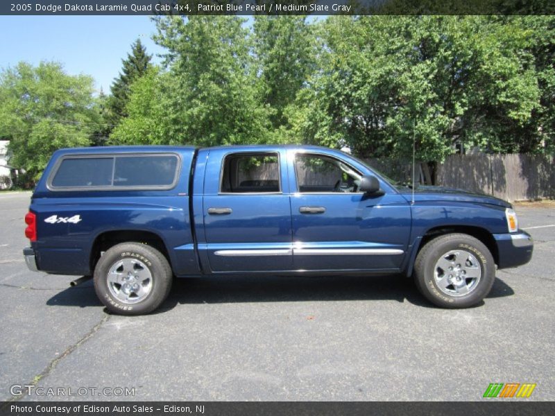 Patriot Blue Pearl / Medium Slate Gray 2005 Dodge Dakota Laramie Quad Cab 4x4