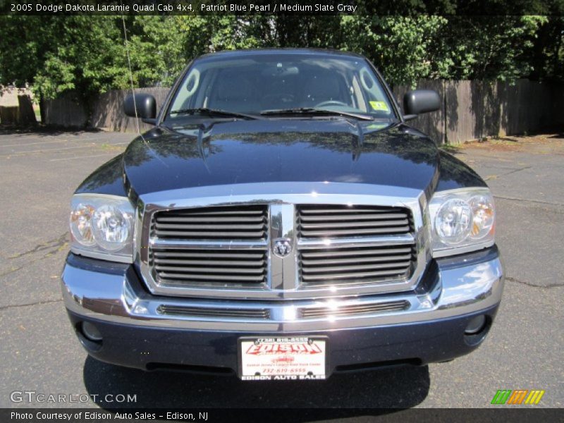 Patriot Blue Pearl / Medium Slate Gray 2005 Dodge Dakota Laramie Quad Cab 4x4